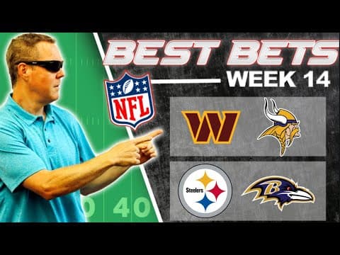 MUST SEE NFL Week 14 Best Bets! | Steelers vs Ravens & Commanders vs Vikings thumbnail