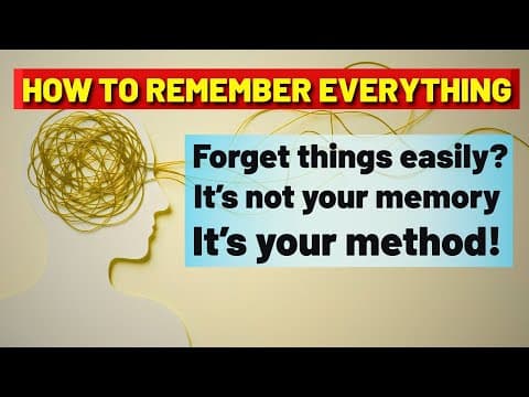 How to Remember Everything - Boost Your Memory thumbnail