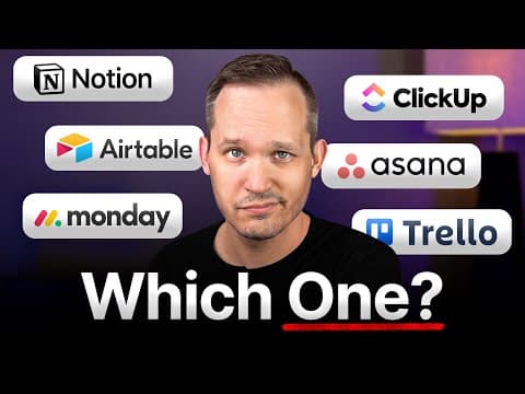 What Is The Best Project Management Software? (Asana vs ClickUp vs Notion vs Airtable vs Monday.com) thumbnail