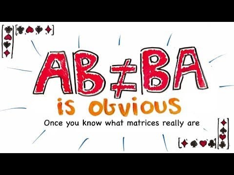Matrices, matrix multiplication and linear transformations | Linear algebra makes sense thumbnail