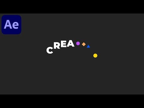 Minimal Shape Text Animation in After Effects - After Effects Tutorial thumbnail