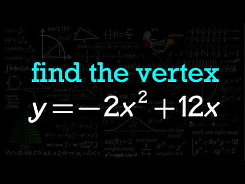 Finding the vertex of a parabola from the standard form thumbnail