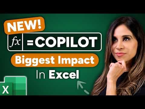 Excel's New AI Function is Absolutely Insane (Copilot Function) thumbnail
