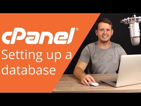 cPanel beginner tutorial 6 - How to set up a database thumbnail