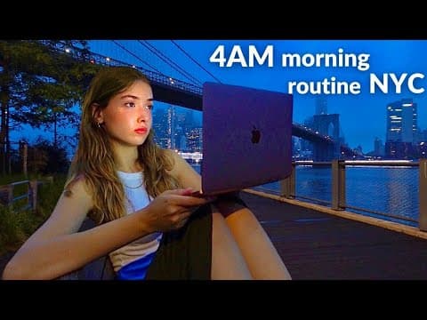 4am Productive Summer Morning Routine in NYC | medical student edition thumbnail
