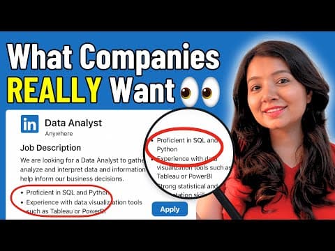 Real Data Analyst Job Requirement | Companies Are Secretly Looking for THIS in Data Analyst thumbnail