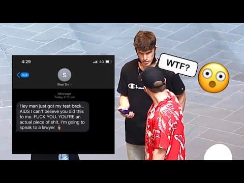 READING AWKWARD TEXT MESSAGES PRANK! thumbnail