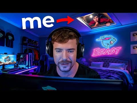 I Secretly Lived In MrBeast's House thumbnail