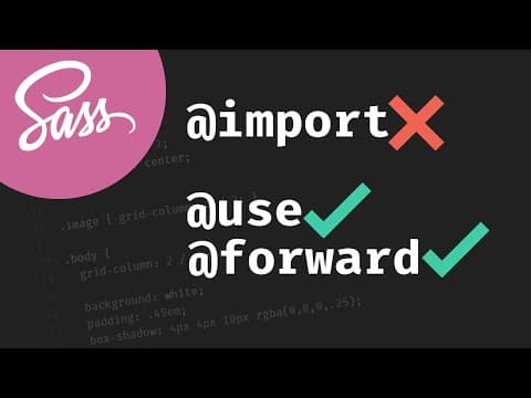 Stop using @import with Sass | @use and @forward explained thumbnail