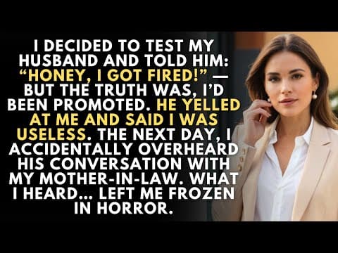 I Tested My Husband by Saying “I Got Fired!” — But What I Overheard Next Changed Everything thumbnail