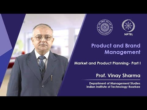 Lecture 17: Market and Product Planning- 1 thumbnail