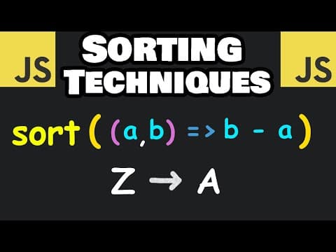 Learn JavaScript SORTING in 6 minutes! 🗃 thumbnail
