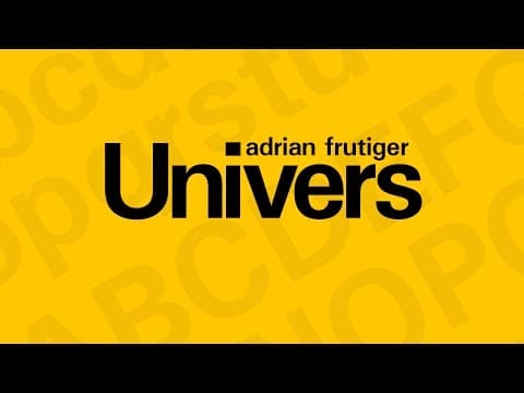 Graphic Design Font of the Week Univers thumbnail