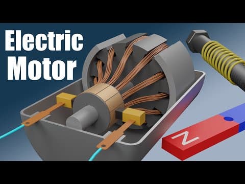 How does an Electric Motor work?  (DC Motor) thumbnail