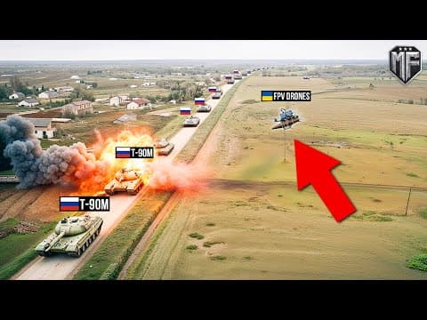 Russian “INVINCIBLE” T-90M Tanks Break Through Ukrainian Drone Defenses - Then THIS Happened... thumbnail