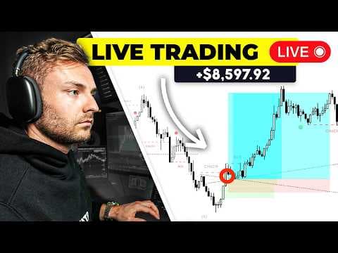LIVE DAY TRADING - How I Profit $8,597 Risking $1k [10x Strategy] thumbnail