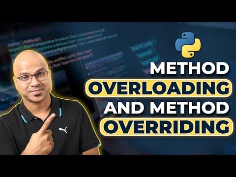 #60 Python Tutorial for Beginners | Method Overloading and Method Overriding thumbnail