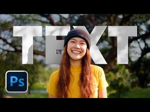Add Text Behind Object with REAL Shadows in Photoshop! thumbnail