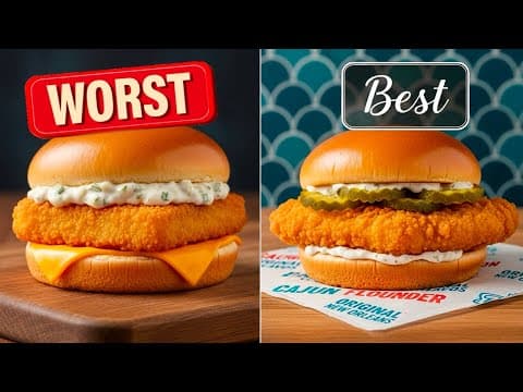 Fast Food Fish Sandwiches RANKED Worst to Best thumbnail