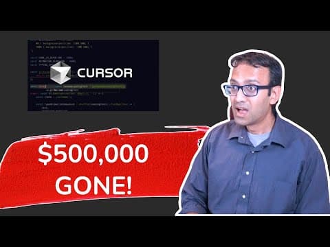 This Developer Lost $500,000 While Coding in Cursor - I Explain Why thumbnail