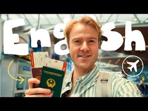 Learn English at the AIRPORT ✈️ Vietnam to Seoul 🇻🇳🇰🇷 Comprehensible Input thumbnail