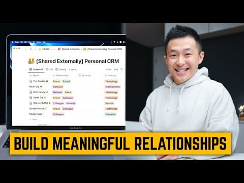 I Built a Personal CRM on Notion (template included)! thumbnail