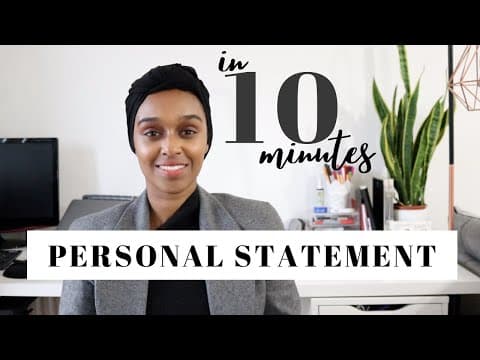 How To Write A University Personal Statement in 10 MINUTES | Pen & Paper Needed thumbnail