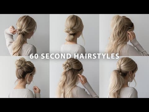 6 60 SECOND HAIRSTYLES ✨ Cute Hairstyles For Long Hair thumbnail