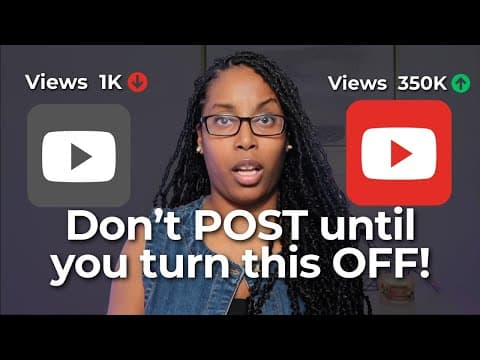 This NEW Hidden YouTube Setting is HURTING Your Views - Turn it OFF! thumbnail