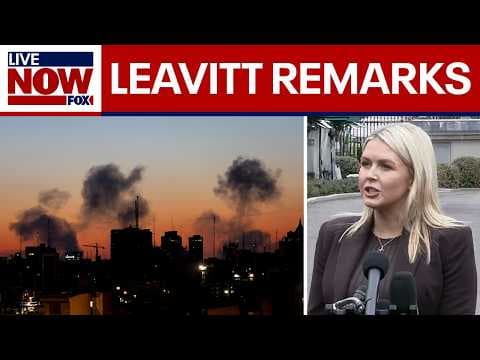 Karoline Leavitt speaks to reporters amid Iran conflict thumbnail