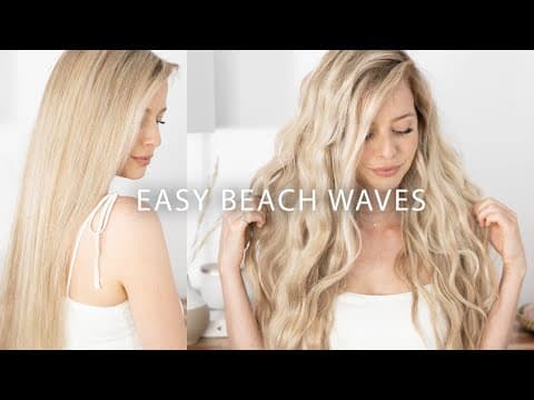 EASY BEACH WAVES WITH A FLAT IRON TUTORIAL ☀️ UPDATED 2020 thumbnail