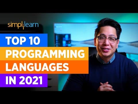 Top 10 Programming Languages In 2021| Best Programming Languages To Learn In 2021 | Simplilearn thumbnail