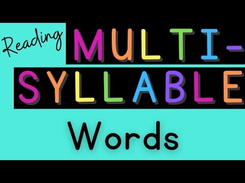 Reading Multi-Syllable Words {Reading BIG Words} thumbnail