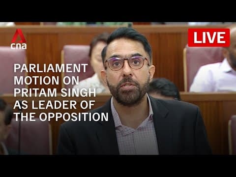 [LIVE] Parliament backs motion deeming Pritam Singh unsuitable as Leader of the Opposition thumbnail
