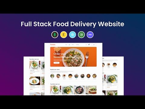 How To Create Full Stack Food Delivery Website In React JS, MongoDB, Express, Node JS & Stripe thumbnail