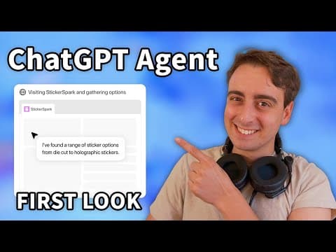 New ChatGPT Agent is here! The next step in Autonomous Agentic AI thumbnail