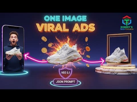 Turn Any Product Image to 60s Viral AI CGI & UGC Ads | 7 Prompts Tutorial thumbnail