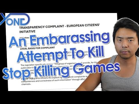 Official Complaint Against Stop Killing Games Initiative Embarasses Itself With Desperate Arguements thumbnail