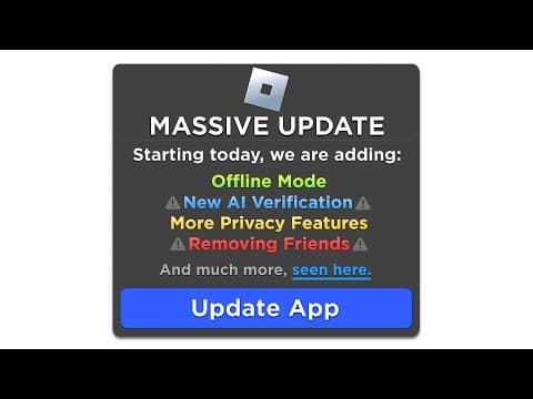 Roblox Dropped Their BIGGEST Update Yet... its bad? thumbnail