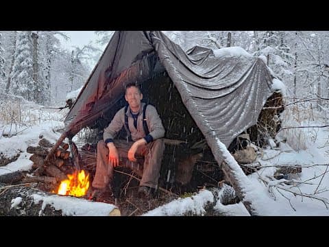 Camping in Snowstorm With No Tent, No Sleeping Bag thumbnail
