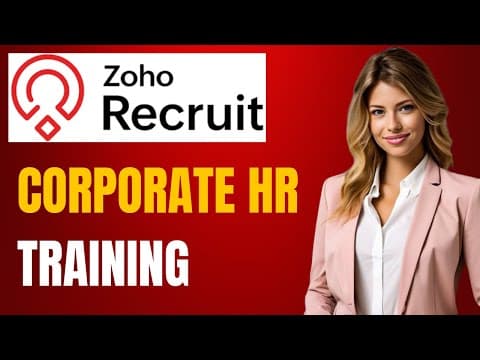 Zoho Recruit Tutorial: Corporate HR Edition (Full Training) thumbnail