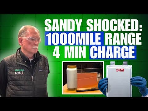 Sandy Munro SHOCKED by worlds highest energy density U.S made batteries thumbnail