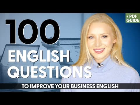 100 Common Business English Questions | How to Ask and Answer Questions Professionally in English thumbnail
