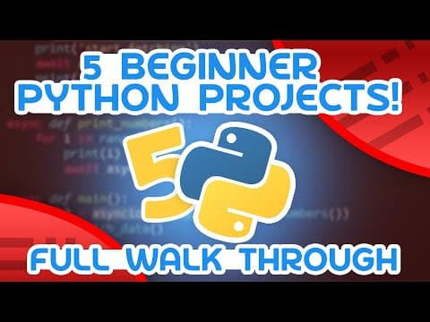 5 Mini Python Projects - For Beginners thumbnail