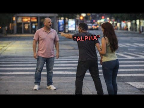 Real "Alpha Male” PROTECTS Woman From Creepy Man  thumbnail