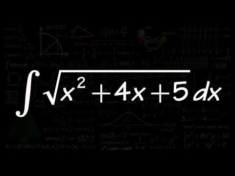 Q54, Integral of sqrt(x^2+4x+5), trig sub with completing the square thumbnail