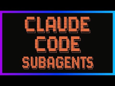 Claude Code NEW Sub Agents in 7 Minutes thumbnail