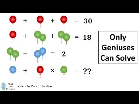 The Viral Balloon Puzzle - The REAL Answer Explained (Using Ph.D. Level Math) thumbnail