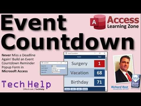 Build an Event Countdown Reminder Popup Form in Microsoft Access thumbnail