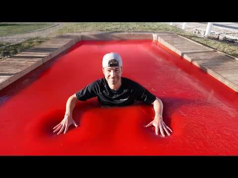 World's Largest Jello Pool- Can you swim in Jello? thumbnail